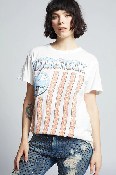 recycled karma woodstock peace now tee