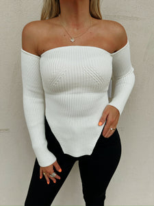 astr aeralyn sweater in white