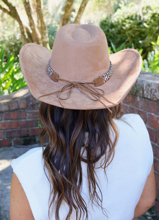 caroline hill rooney suede feel like hat in brown
