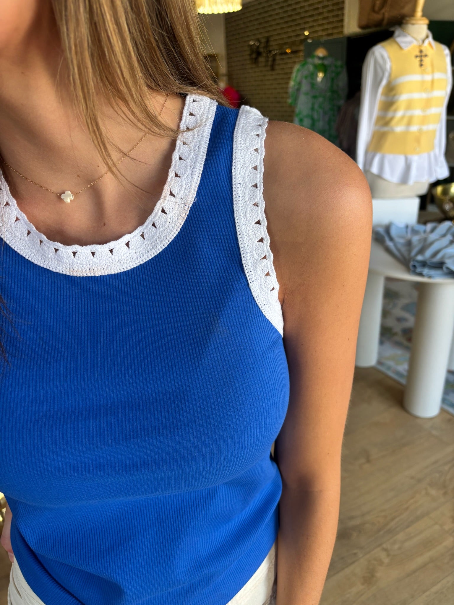 z supply clarke ribbed tank in nautical