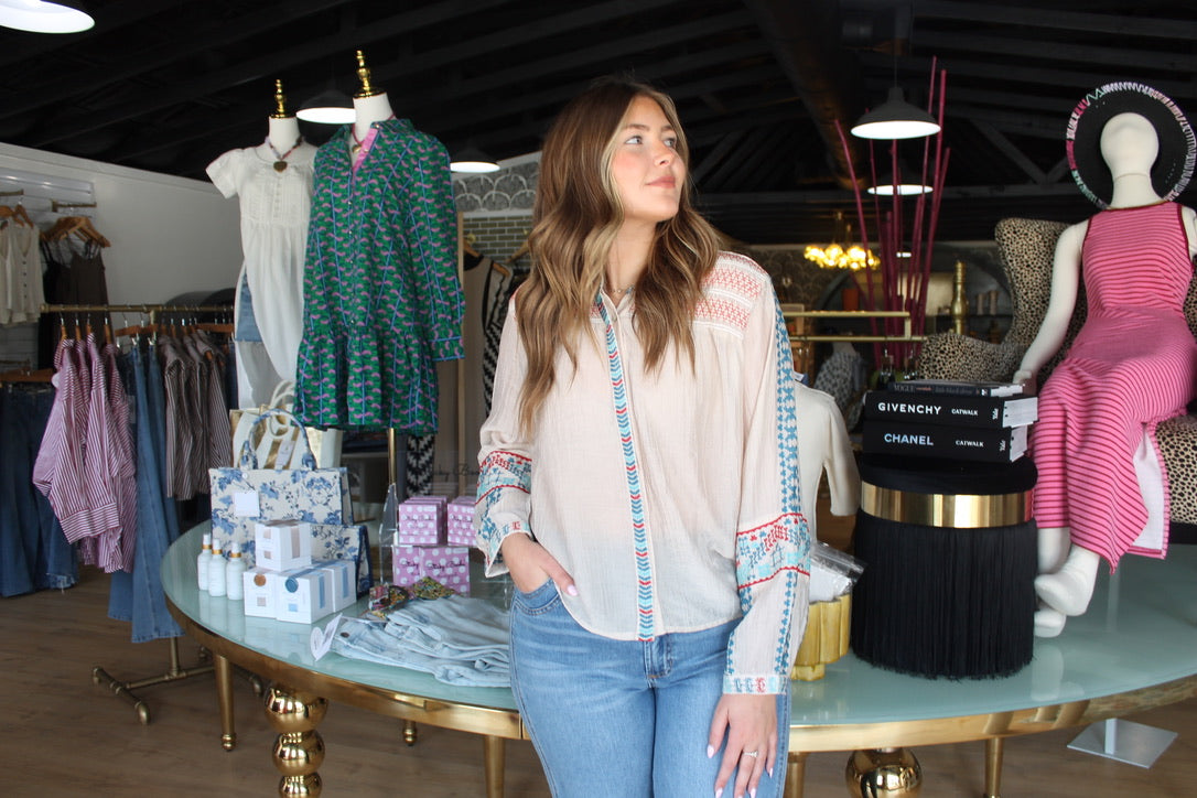 another love makenna top in almond