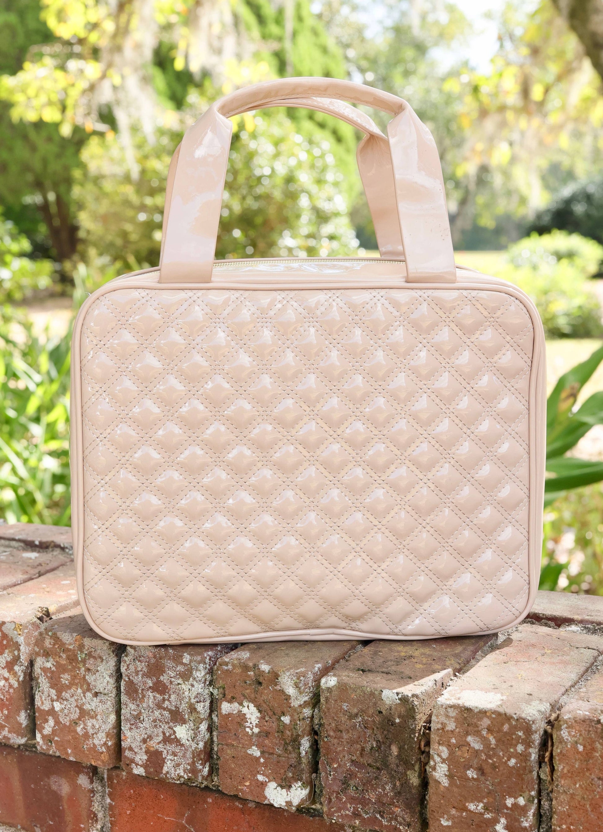 Caroline Hill Cana Large Case in Nude Patent