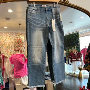 liverpool kennedy crop straight jean in ashmore