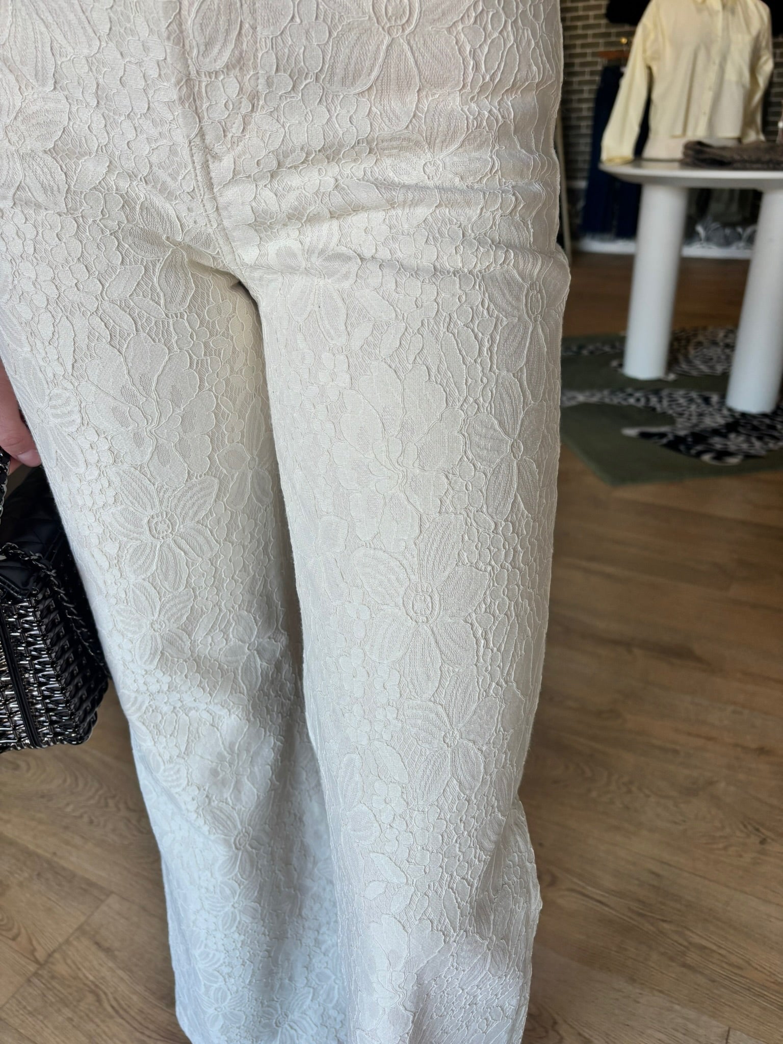 dear john fiona pant in wheat lace