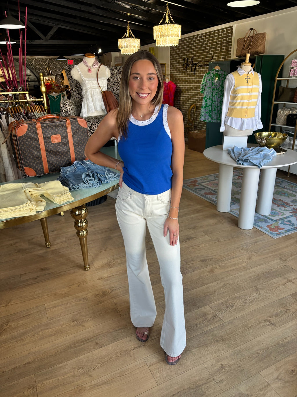 z supply clarke ribbed tank in nautical