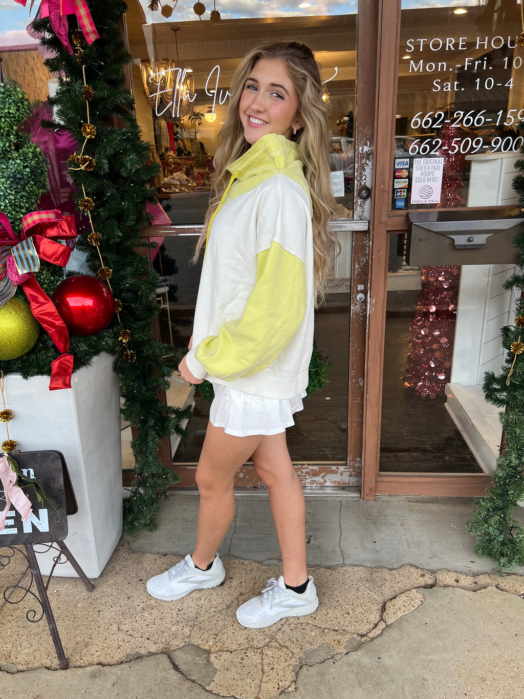 free people movement colorblock homestretch in sour citrus combo