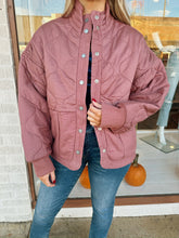 Load image into Gallery viewer, elan quilted jacket in plum