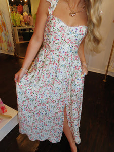 ASTR wedila dress in cream multi floral