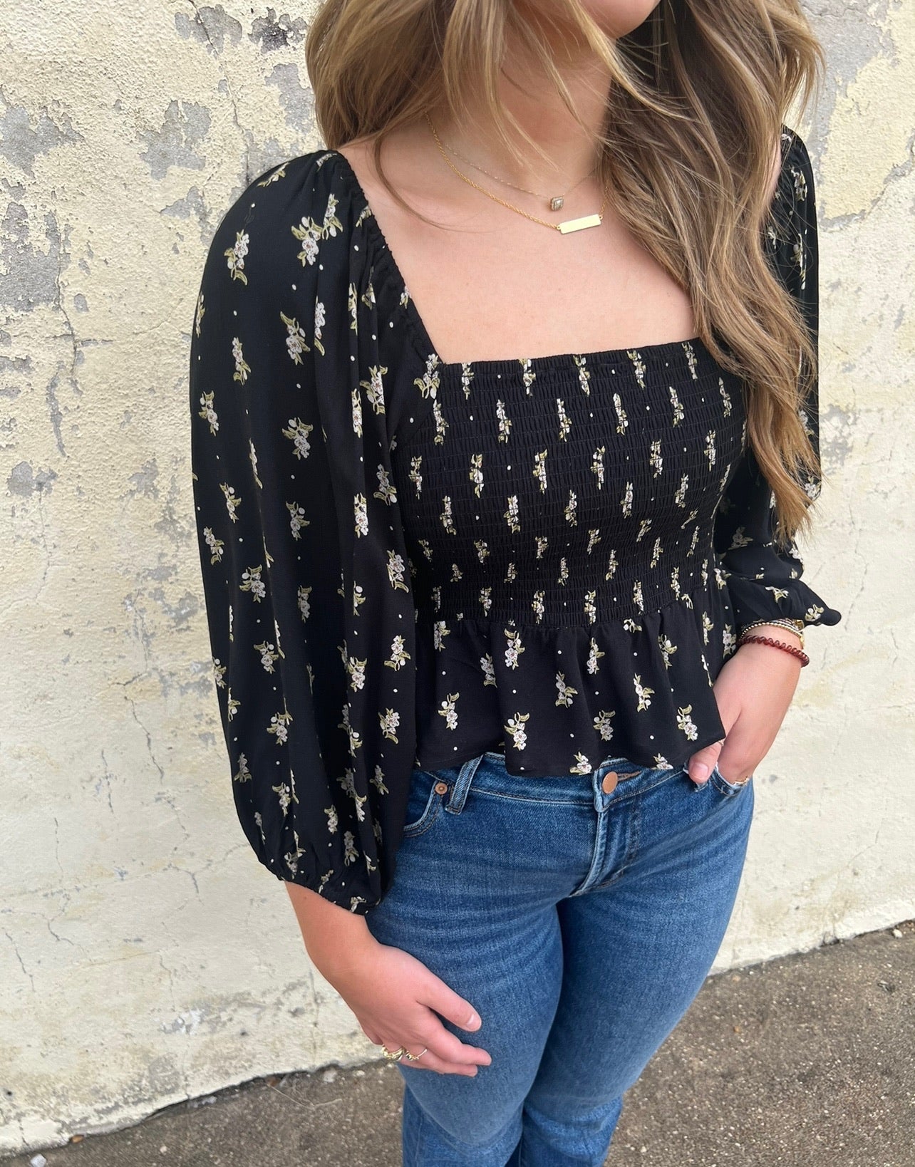saltwater luxe lelani top in black