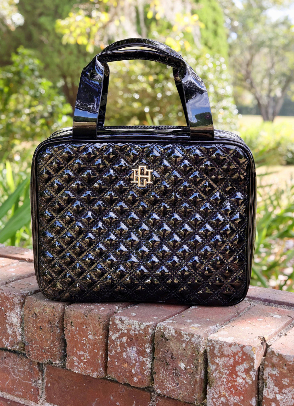 Caroline Hill Punta Cana Large Case in Black Patent