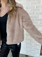 Load image into Gallery viewer, sadie &amp; sage libby faux fur jacket in taupe