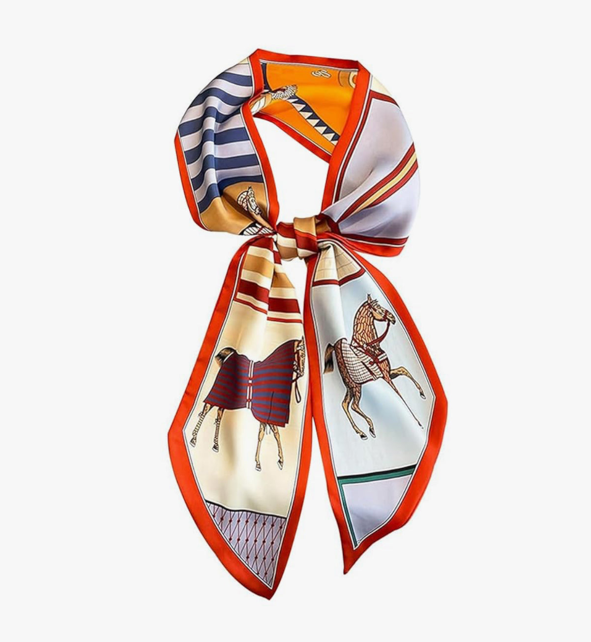 western gal neck scarf in red combo