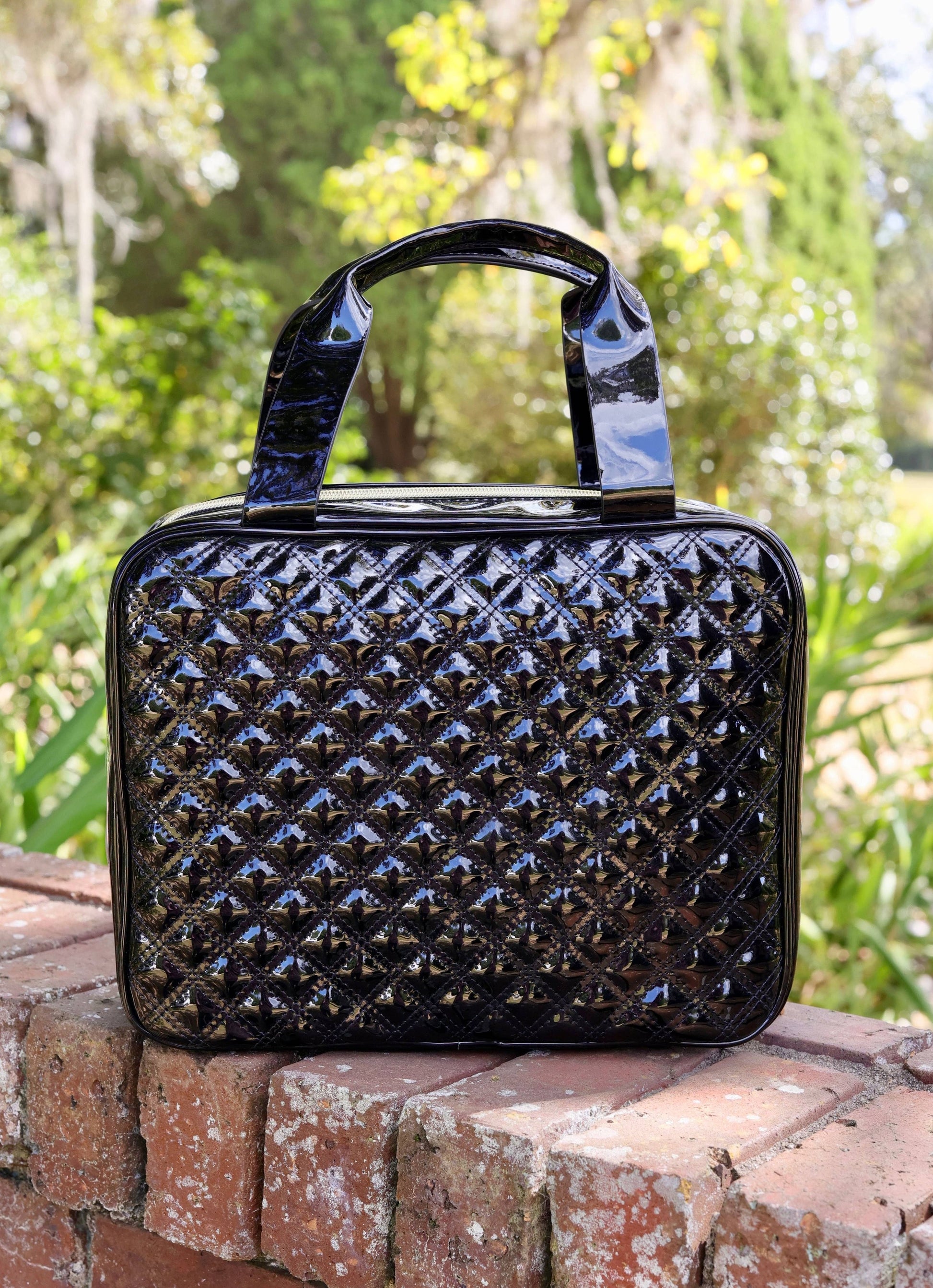 Caroline Hill Punta Cana Large Case in Black Patent