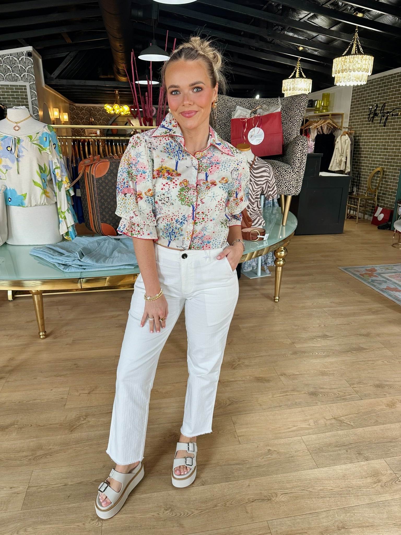 ivy jane whimsical top in multi