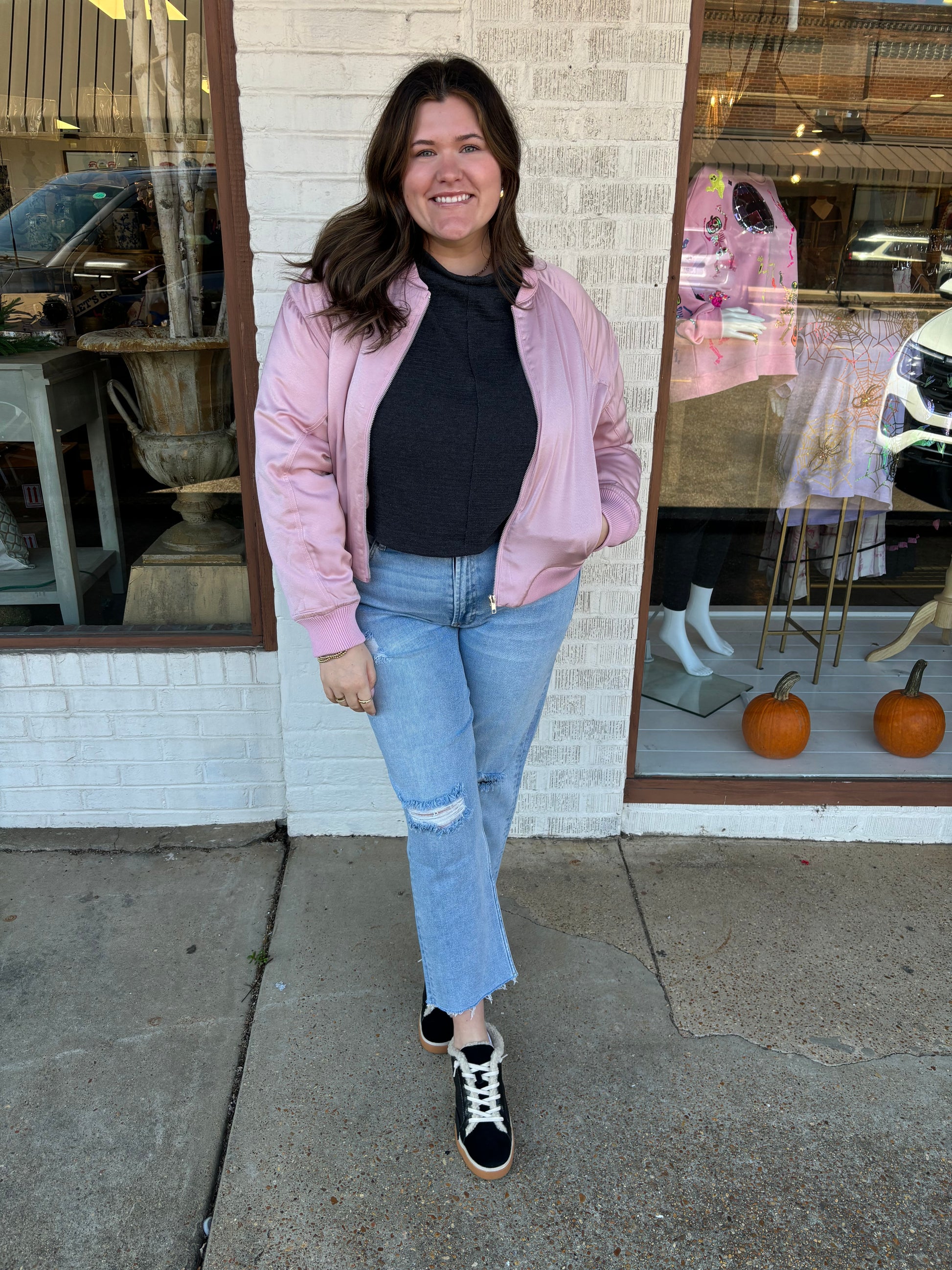 dear john samaria coat in satin pink