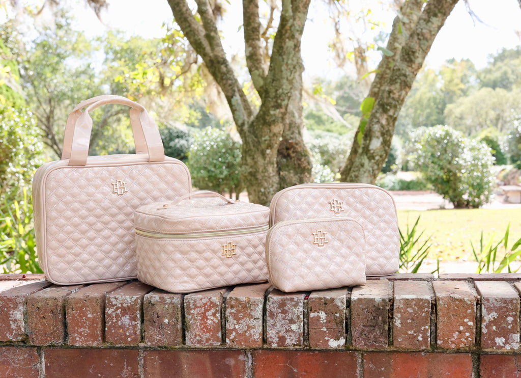 Caroline Hill Hampton Train Case in Nude Patent