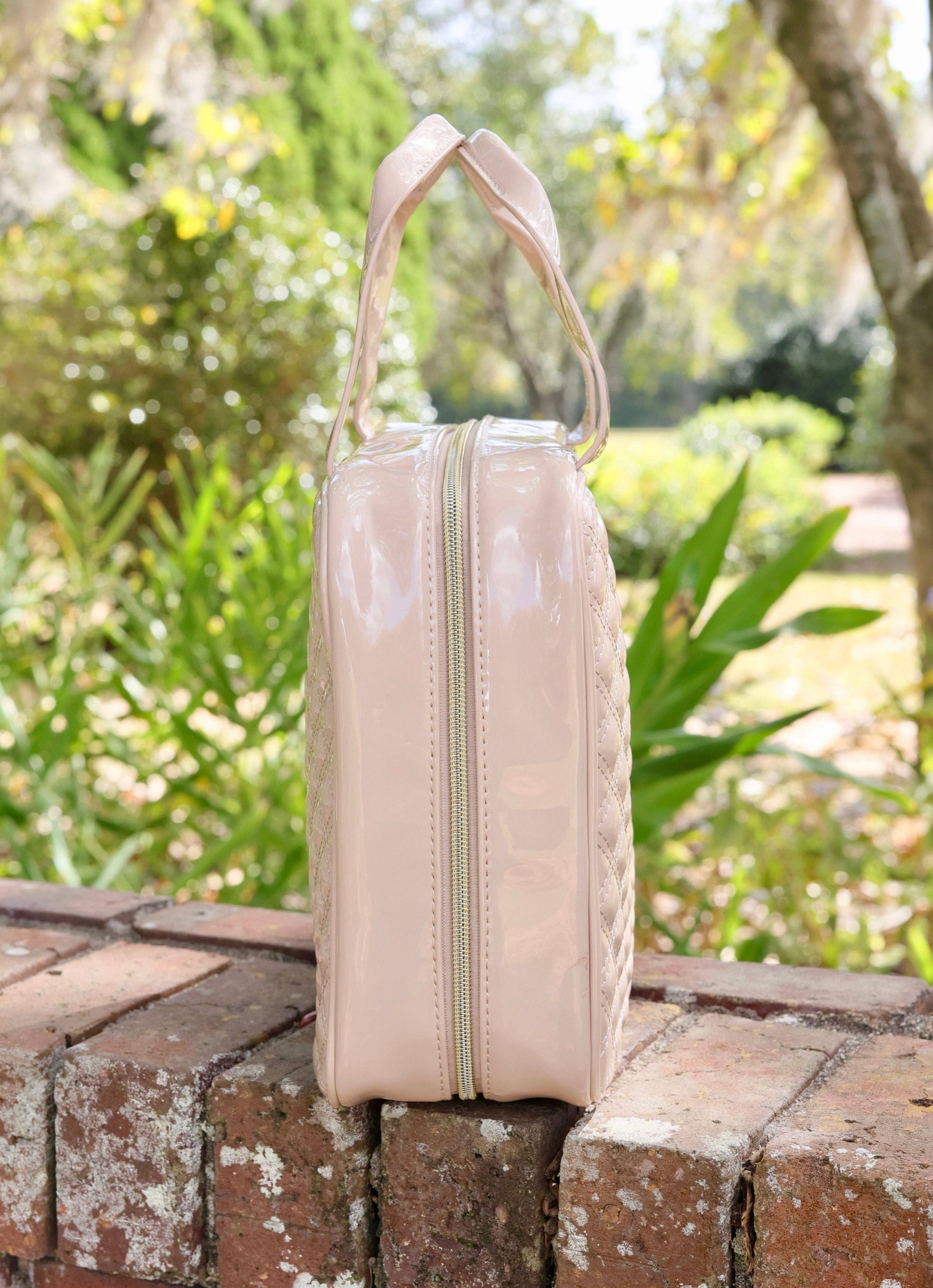 Caroline Hill Cana Large Case in Nude Patent