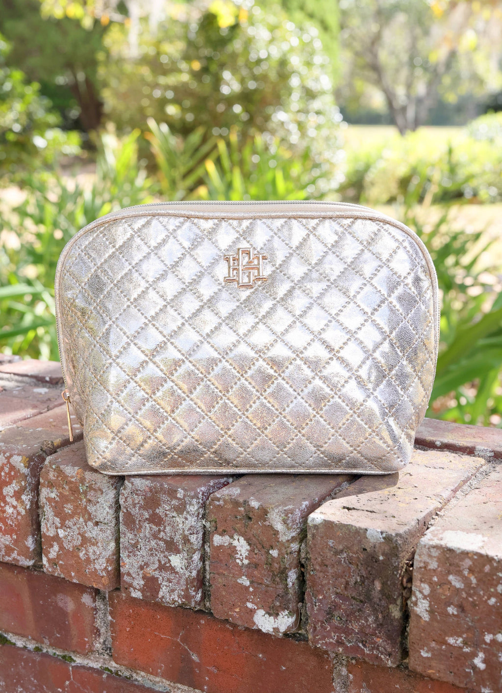 Caroline Hill Capri Large Pouch in Champagne