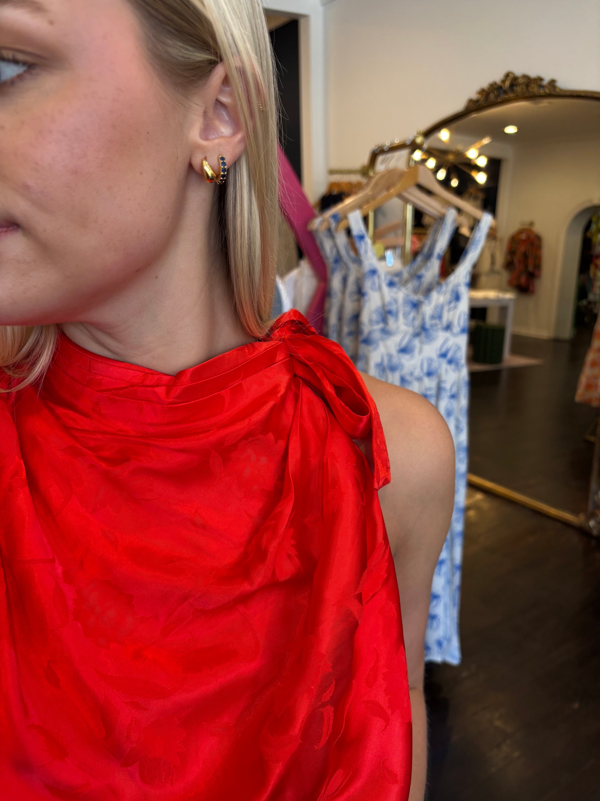 frnch nelcie dress in rouge