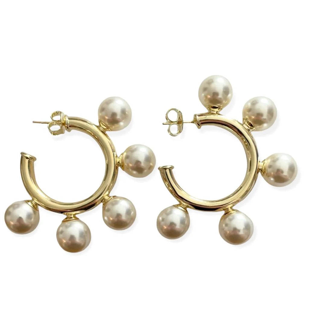 sheila fajl gio hoops in shiny gold