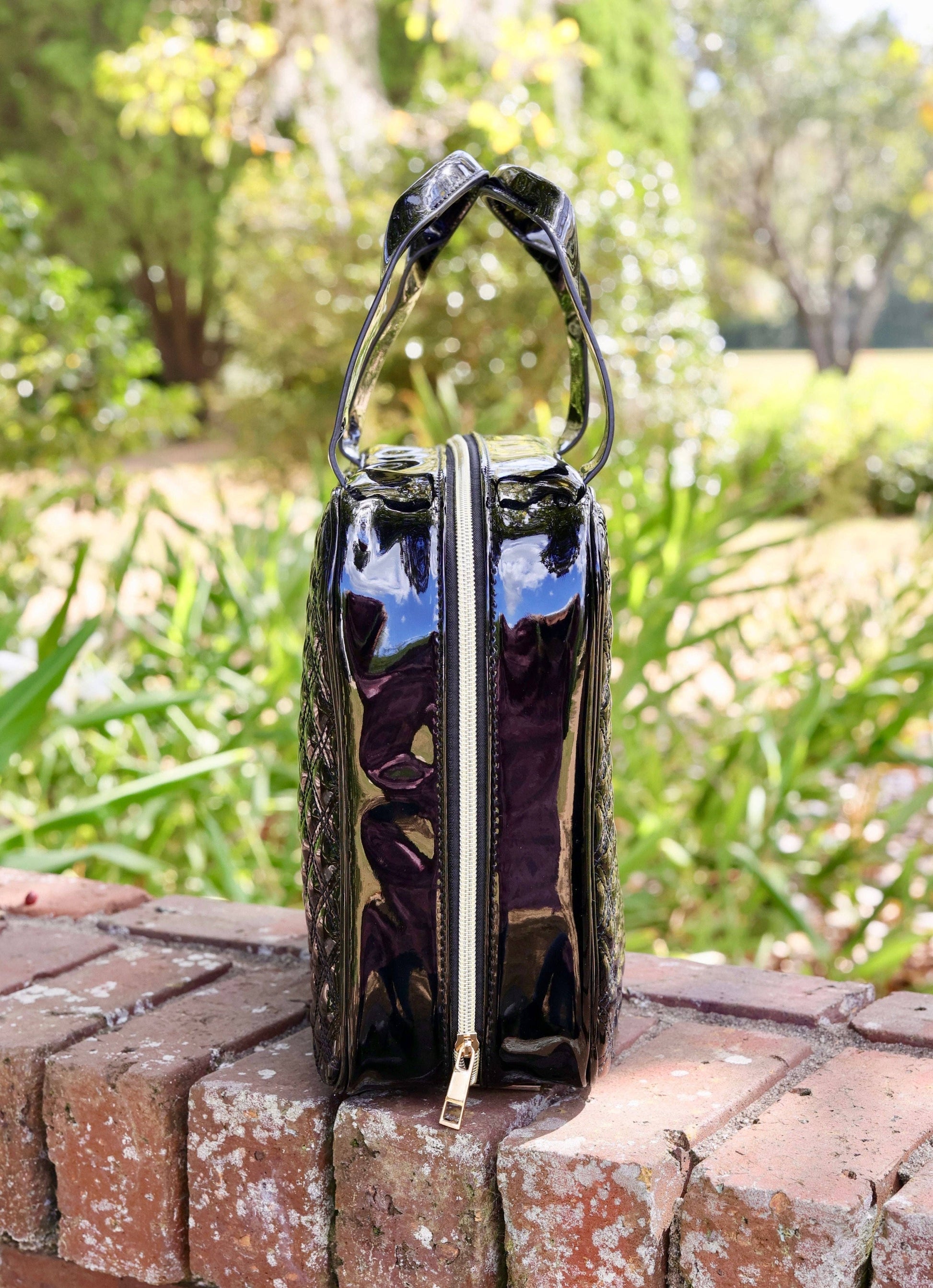 Caroline Hill Punta Cana Large Case in Black Patent