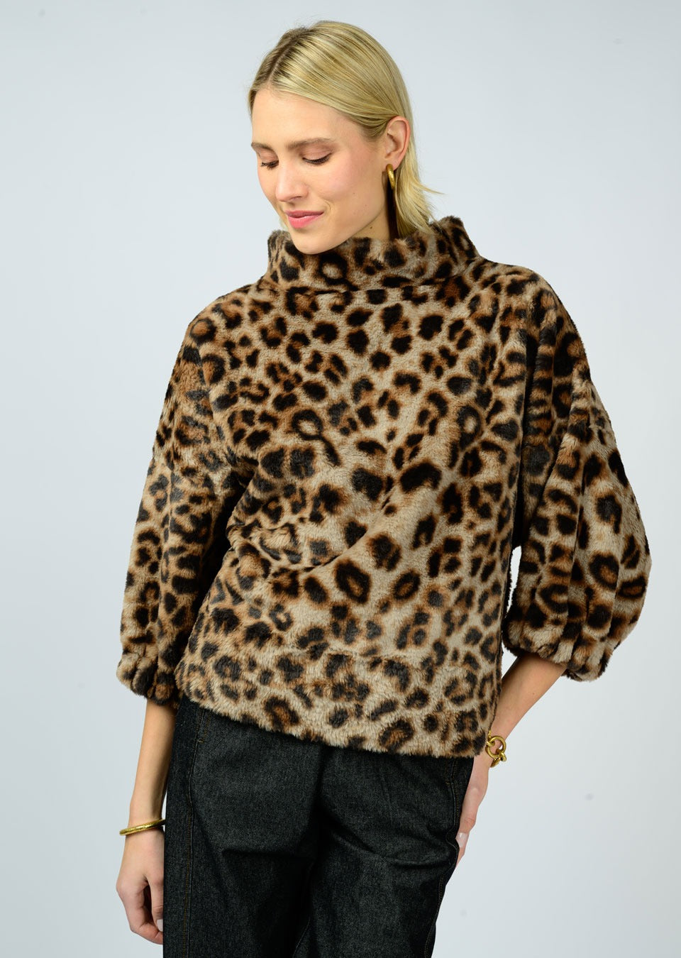 ivy jane leopard fur popover