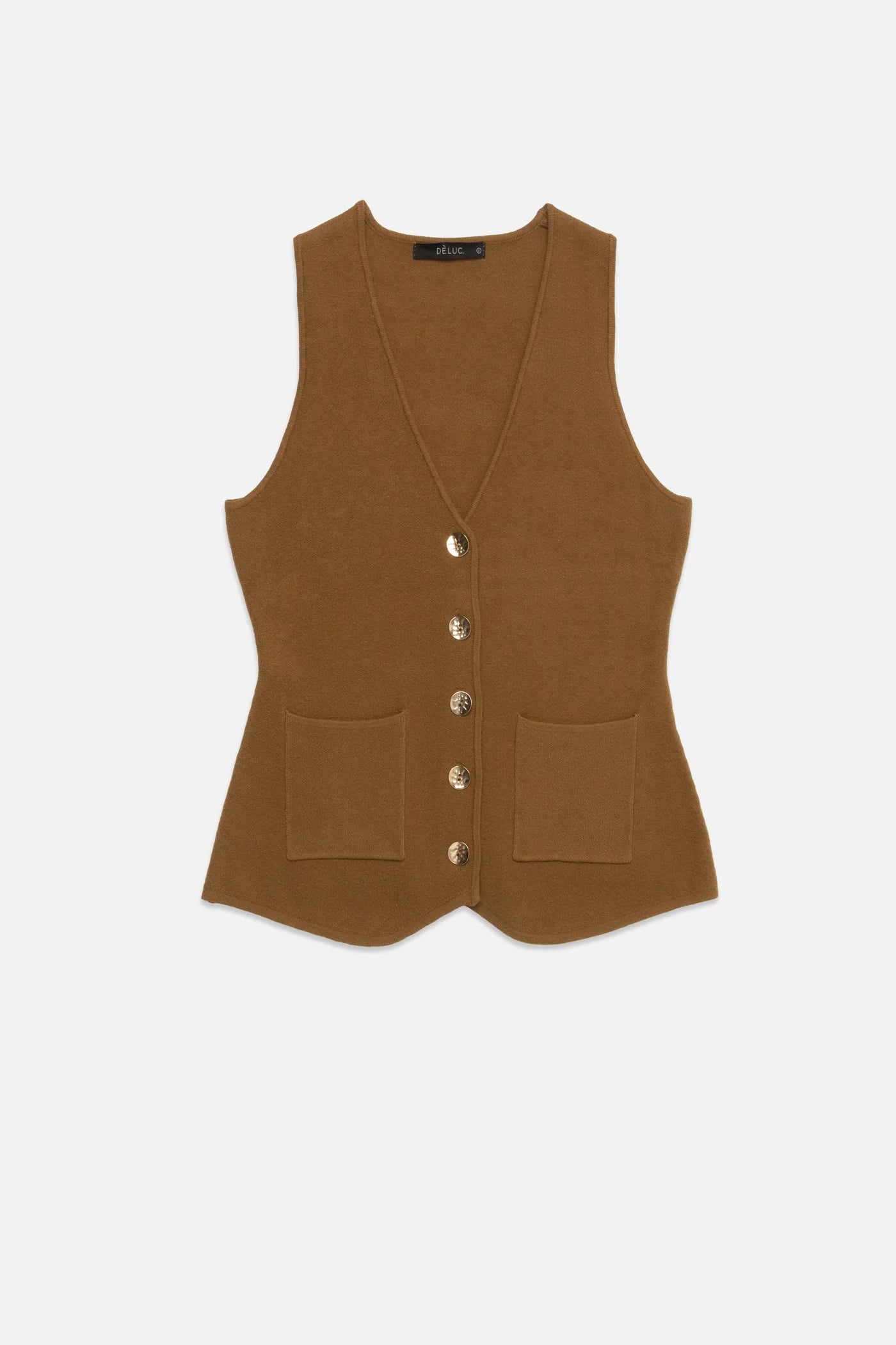 deluc harry knit vest in ginger