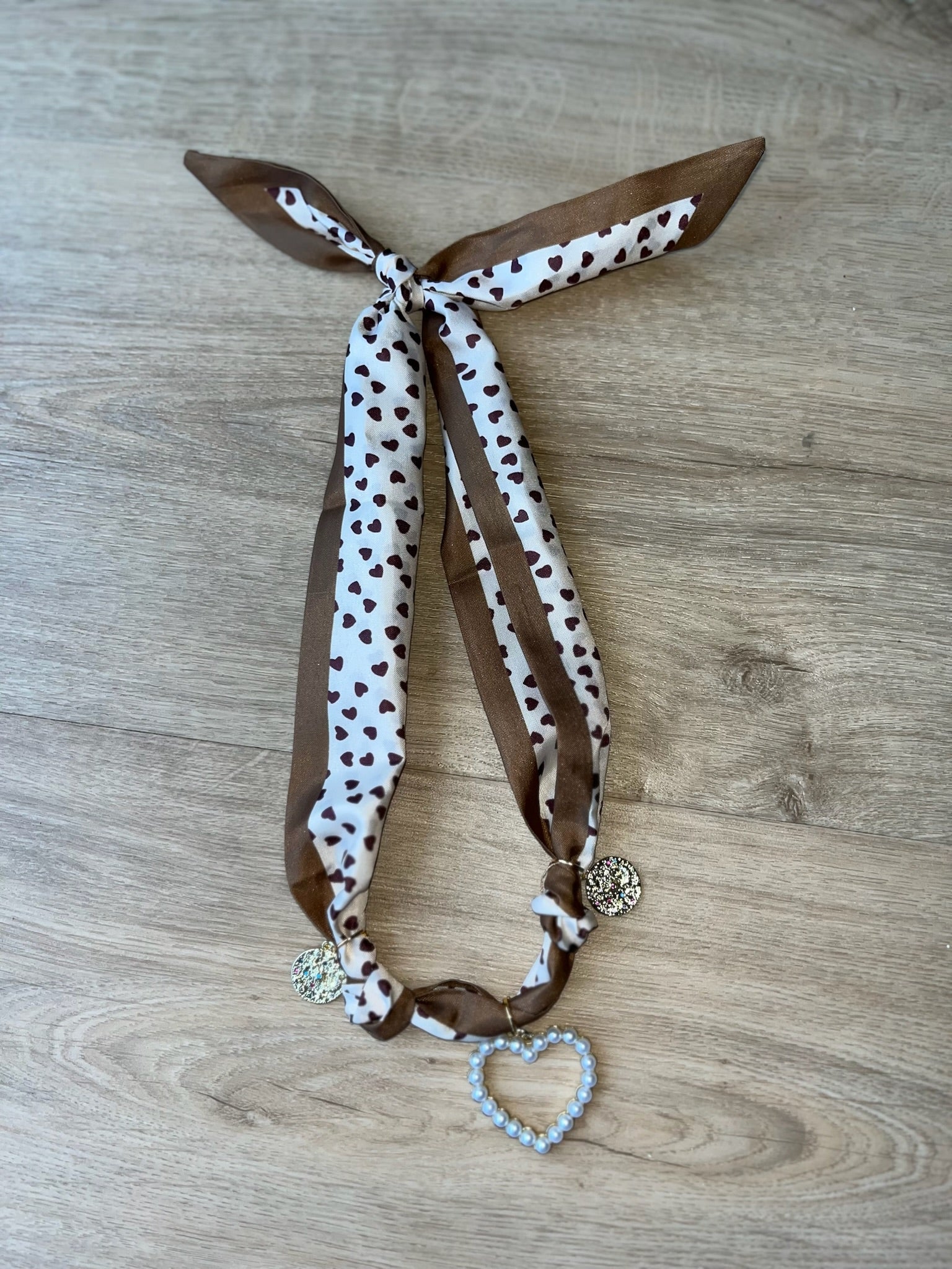 heart of gold scarf necklace