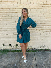 Load image into Gallery viewer, elan long sleeve dress in teal