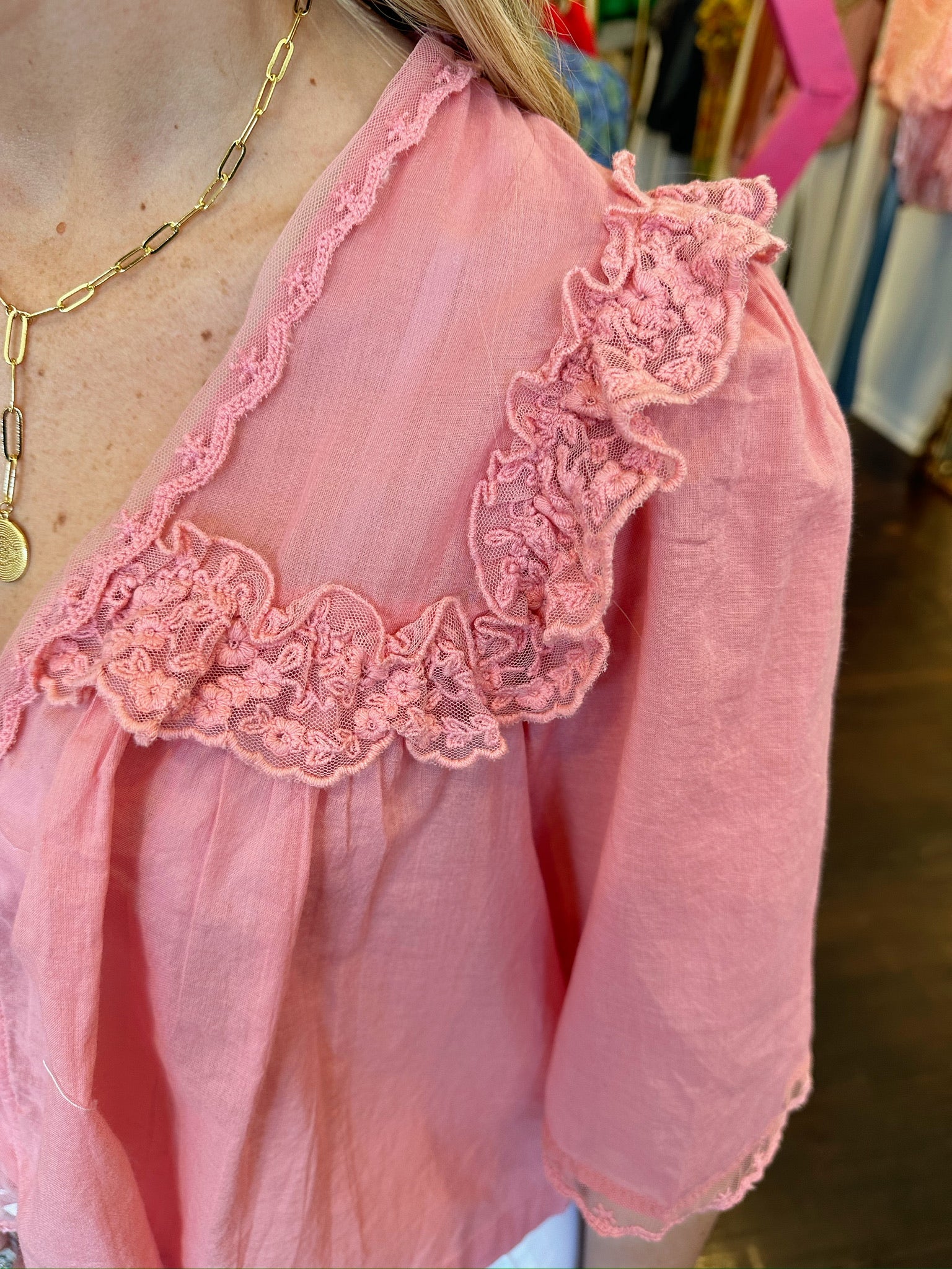 フリーピープル Free People Luna Top レディース シャツ トップス Mauve Glow Luna Blouse ((Mauve Glow)) – Flower Wild