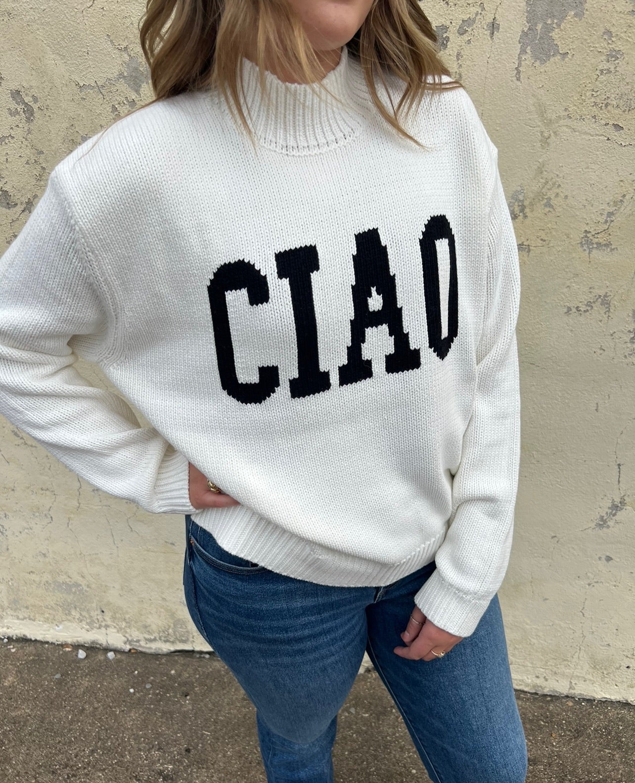 z supply ciao sweater in sandstone