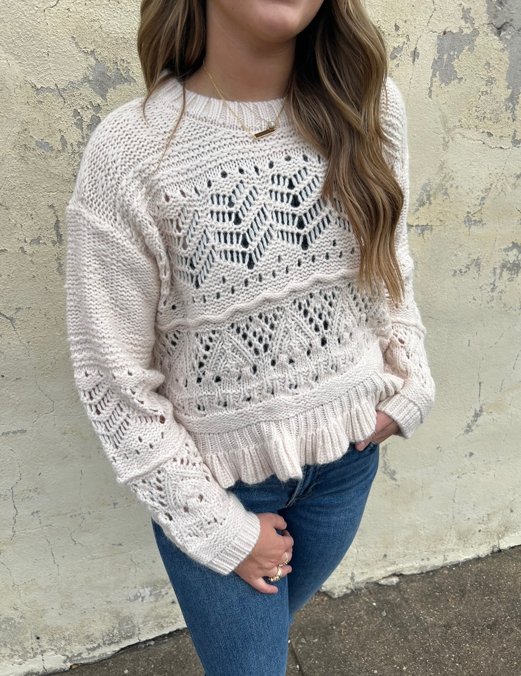 saltwater luxe coco sweater in natural