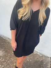 Load image into Gallery viewer, ivy jane dolman sleeve dress in black