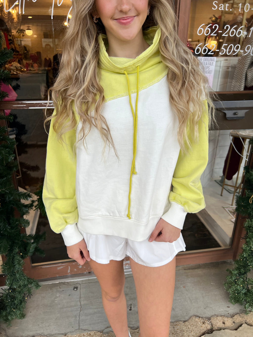 free people movement colorblock homestretch in sour citrus combo