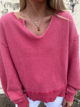 Load image into Gallery viewer, dear john long sleeve thermal in viva magenta