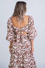 Load image into Gallery viewer, karlie zebra puff sleeve smock top maxi