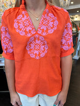 Load image into Gallery viewer, thml kate embroidery top in orange