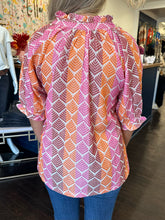 Load image into Gallery viewer, ivy jane ombre pattern top in pink combo