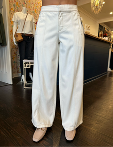 liverpool wide leg trouser in antique ecru