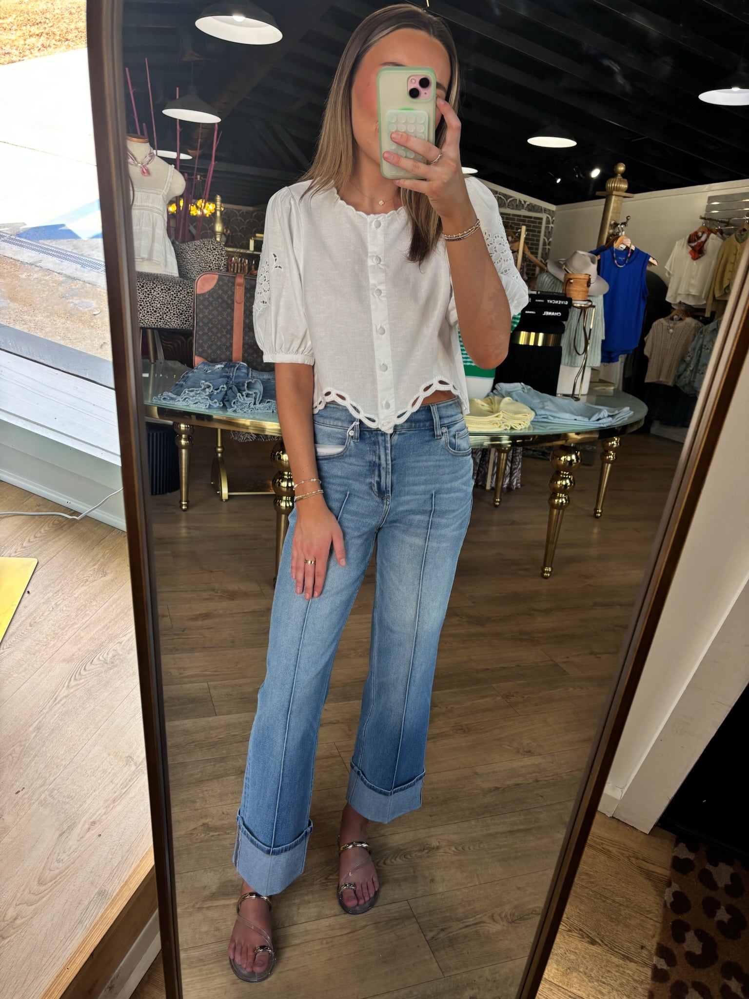 astr joellyn top in white