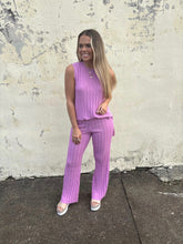 Load image into Gallery viewer, karlie sweater knit pants in lilac