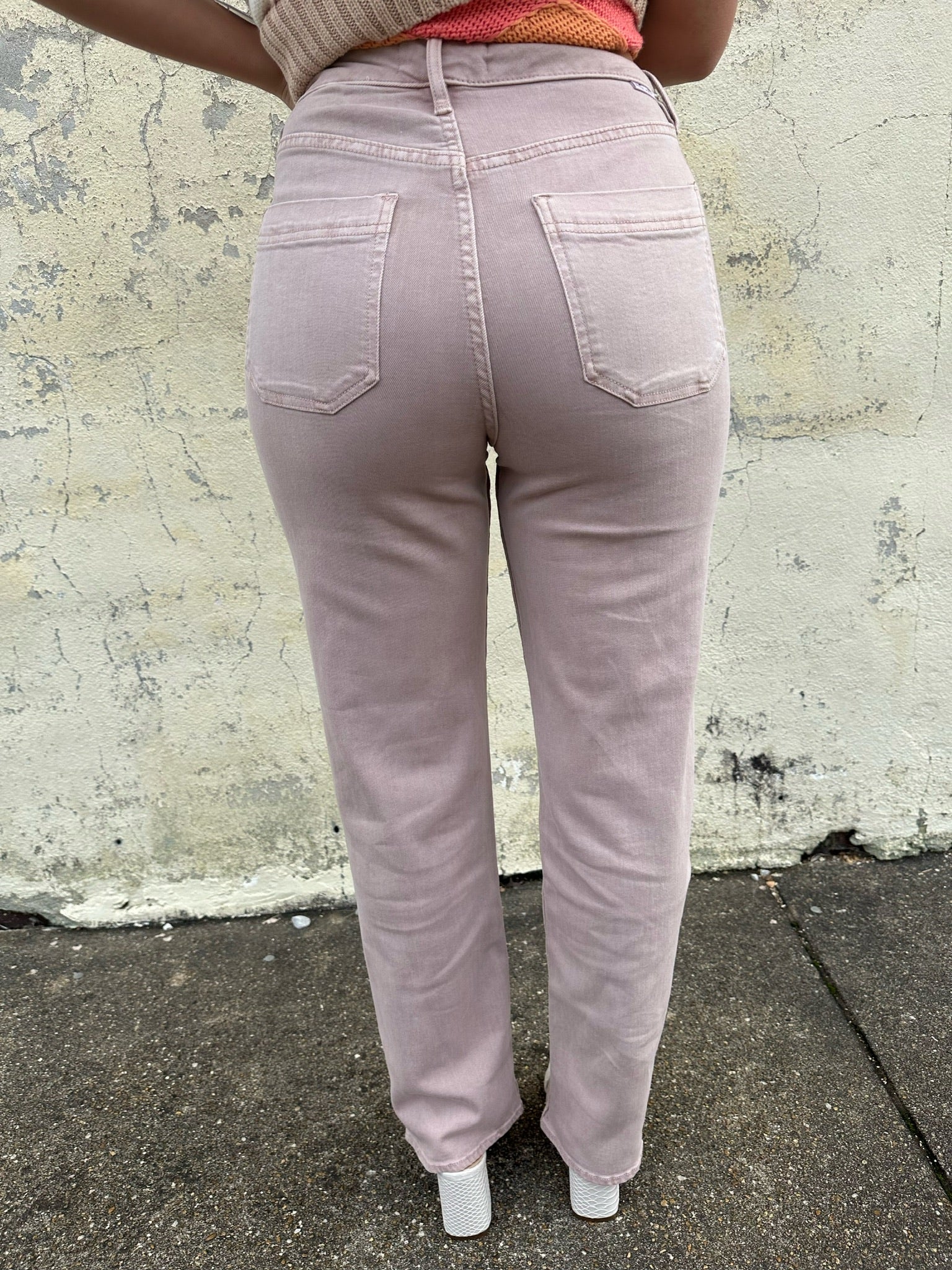 dear john 90's pants in rose quartz