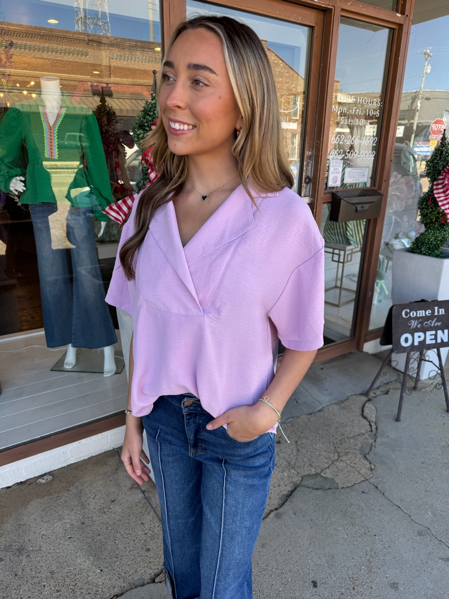 ivy jane foldover hem popover in orchid