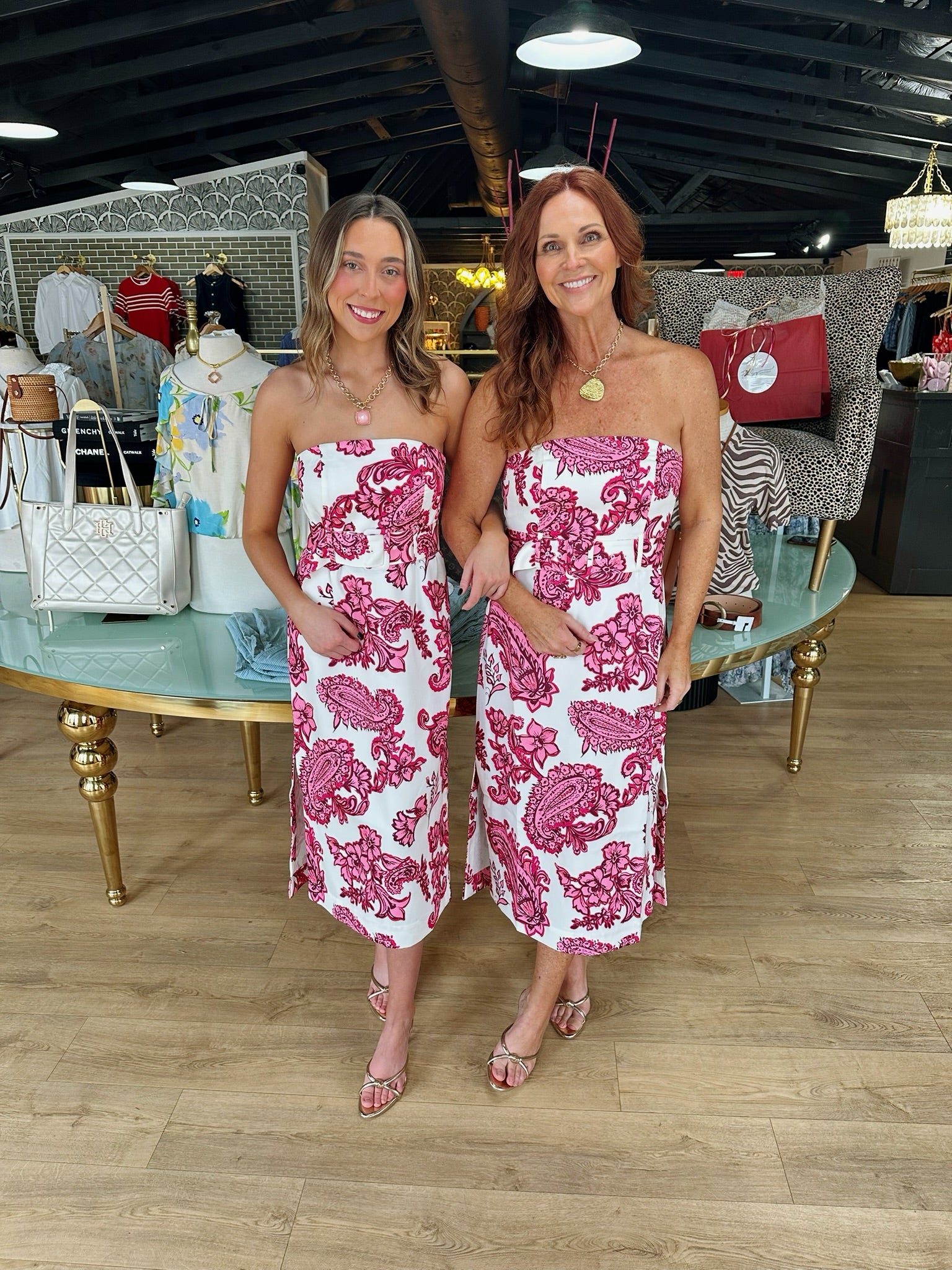 jade melody tam belted tube midi dress in berry paisley