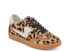 dolce vita notice stitch sneaker in leopard printed calf hair