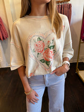 Load image into Gallery viewer, free people love rose tee  in ivory