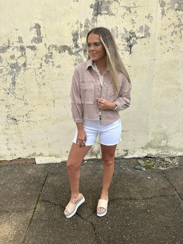 dear john denim jacket in rose quartz