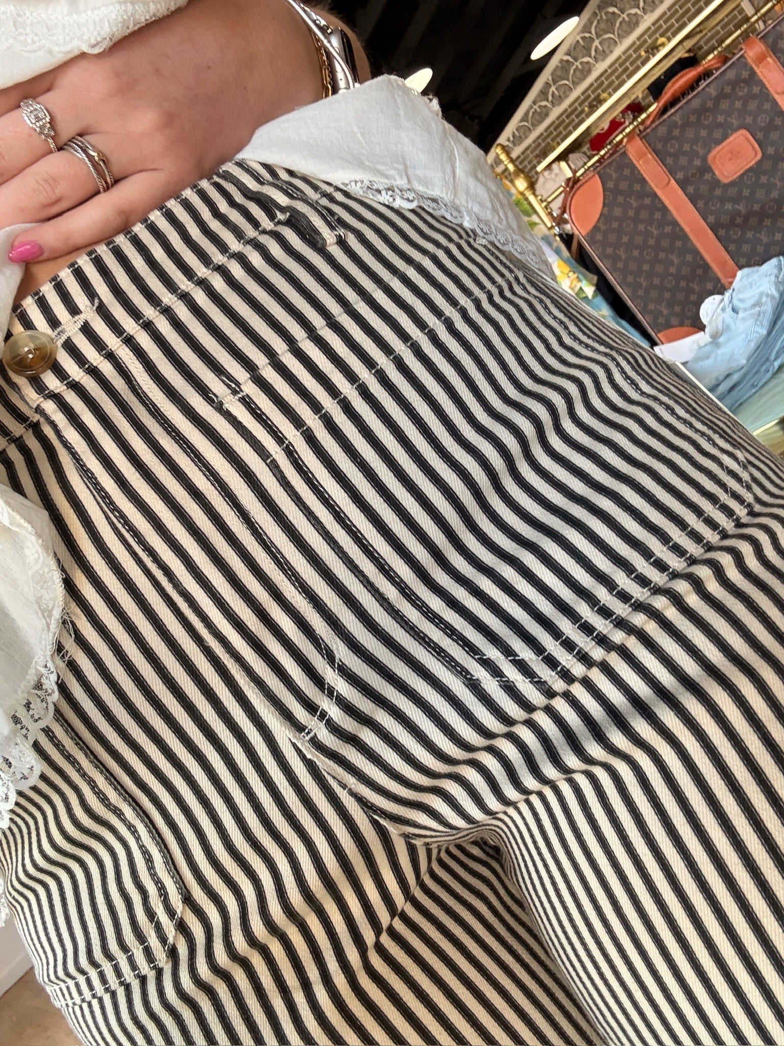 another love bristol pant in cream/black