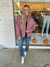 Load image into Gallery viewer, elan quilted jacket in plum