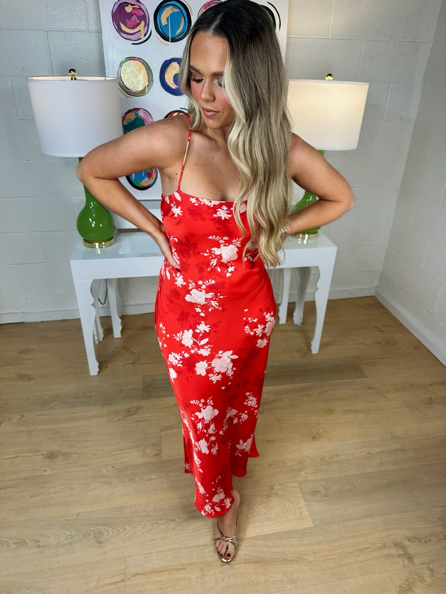 z supply alyse darya floral maxi dress in kiss me red
